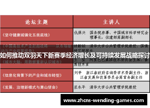 如何推动双羽天下新赛季经济增长及可持续发展战略探讨